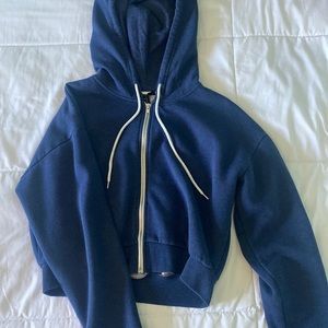 Womens Forever 21 Cropped Zip Up